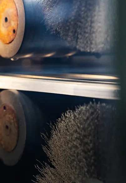 Only UK company to have our own linishing machine