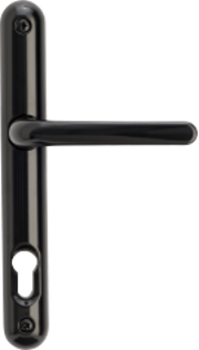 Black offset lever handle.