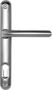 Stainless Steel offset lever handle.