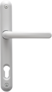 White offset lever handle